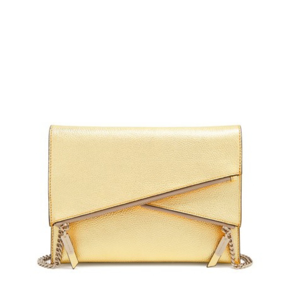 New Henri Bendel Devon Gold Convetible Clutch Bag